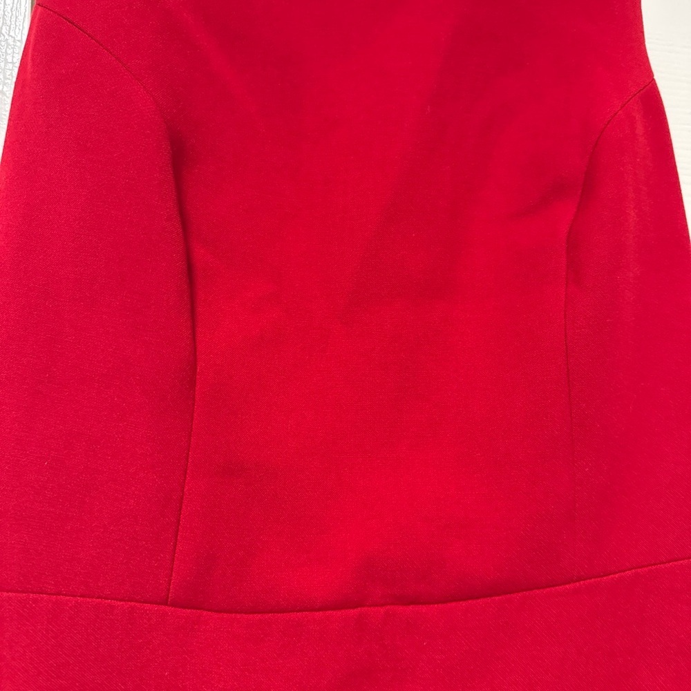 Zara Red Scoop-Neck Fit & Flare Mini Dress A33 - Picture 3 of 11